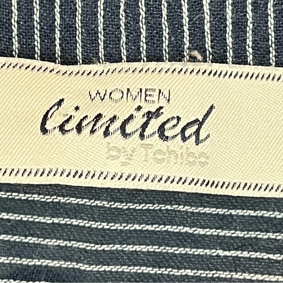 Women's Organic Cotton Tunic Top Railroad Stripe Hidden Buttons Peppy Natural 42 - Picture 3 of 16